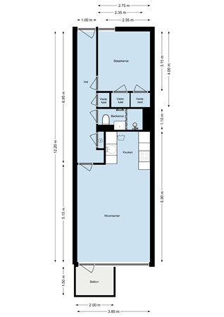 Floorplan - Noordsingel 120, 4611 SJ Bergen op Zoom